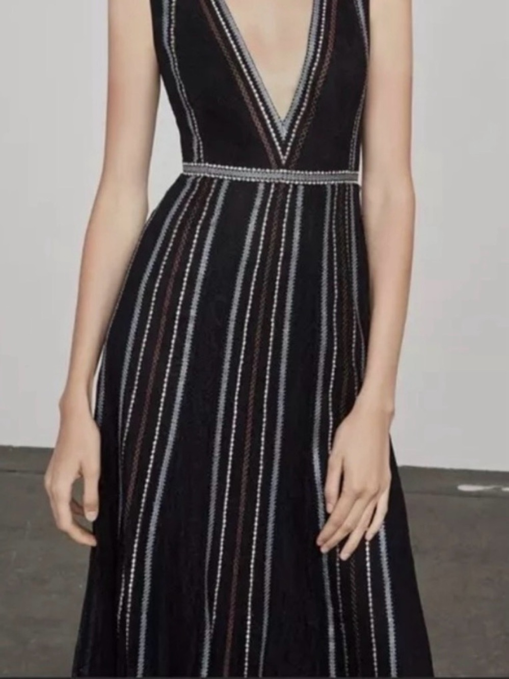 BCBG Size 4 Black Maxi Dress w/lace overlay